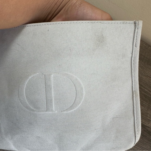Christian Dior Beauty Gray Trousse Canvas Pouch Cosmetic Makeup Bag New - Picture 13 of 13